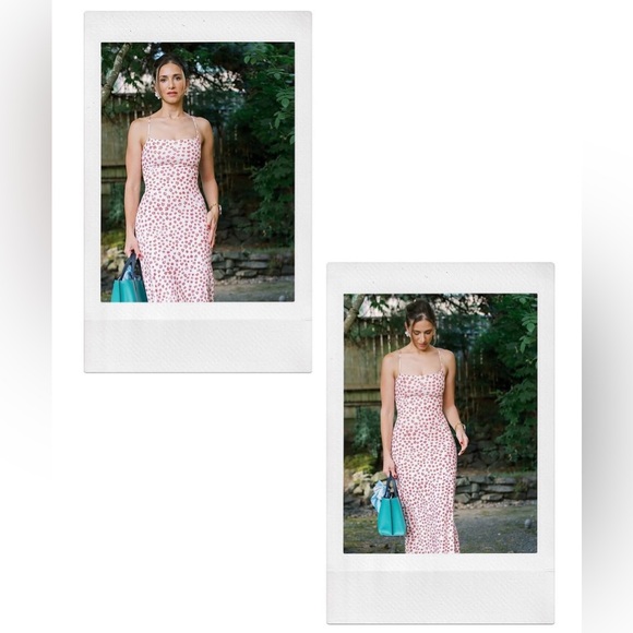 Strappy Floral Print Crisscross Flowy Long Sundress commense M CI2 - Picture 4 of 11